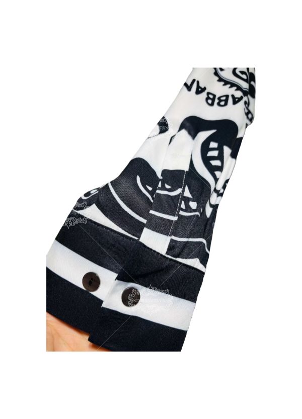 Kemeja Syal Logo Sisilia Monokrom | Kerah Santai