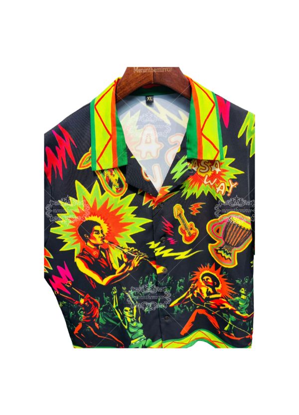 Kaus Barok Geometris Emas Hitam | Galeri Mewah