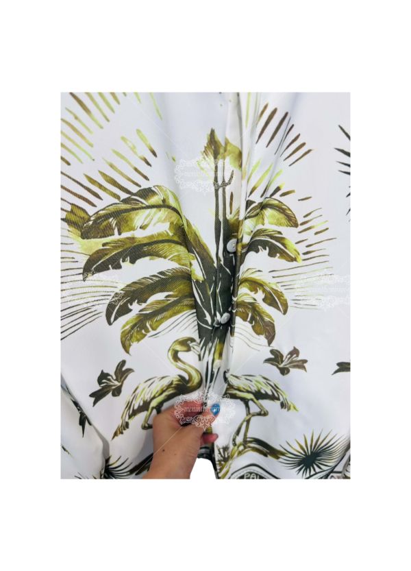 Kaus Daun Flamingo Kuning Cerah | Galeri Mewah