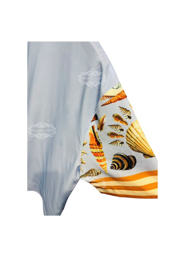 Kemeja Maritim Kerang Biru Muda | Film Pendek Resor Retro