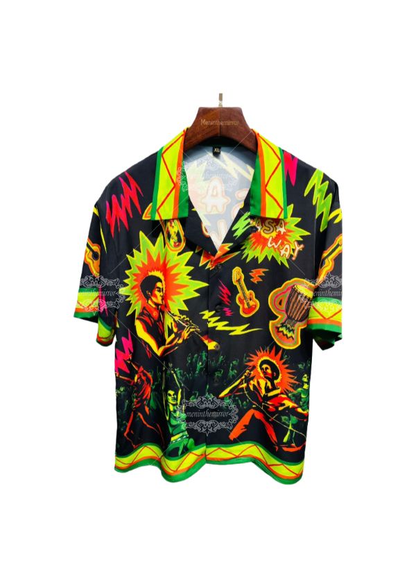 Kaus Barok Geometris Emas Hitam | Galeri Mewah