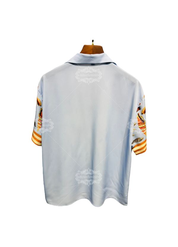 Kemeja Maritim Kerang Biru Muda | Film Pendek Resor Retro