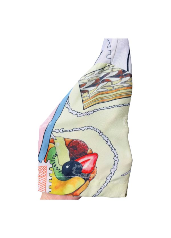 Kemeja Cetak Geometris Biru Aqua Cerah | Pakaian Jalanan Mewah Kontras Tinggi