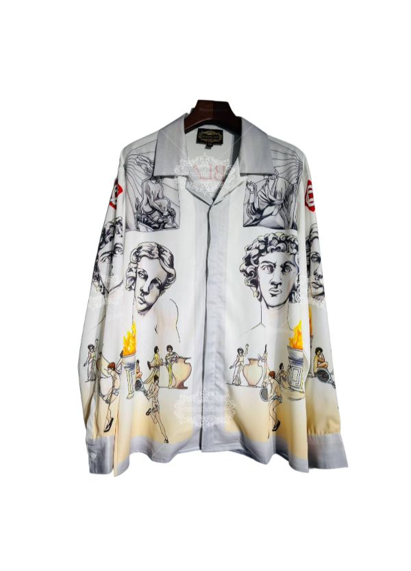 Kemeja Medusa Baroque yang Mewah | Celana Pendek Luxe Gelap