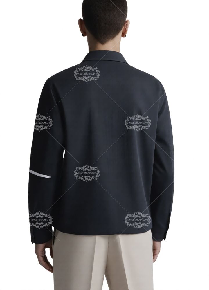 Kemeja Logo Aksara AMIRI Hitam | Kerah Santai