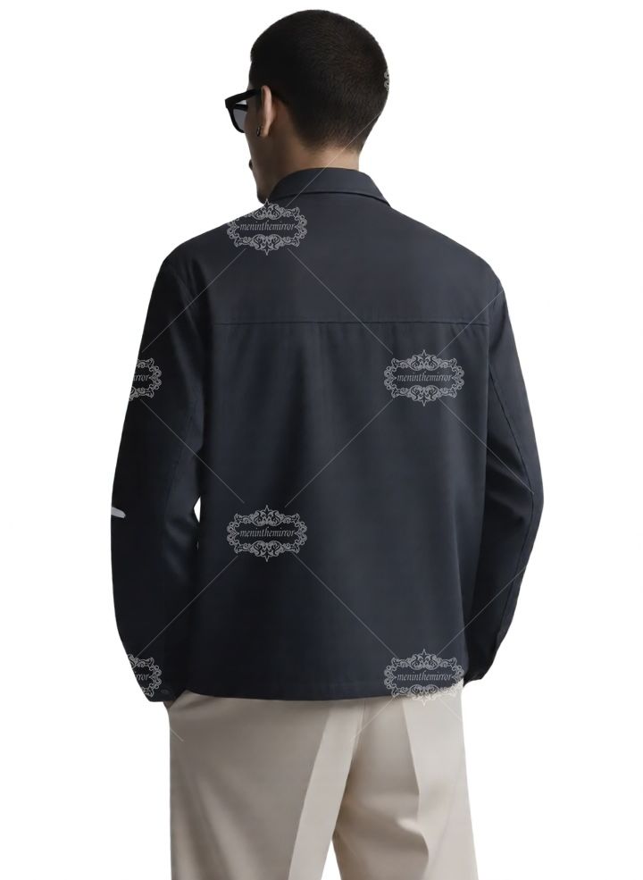 Kemeja Logo Aksara AMIRI Hitam | Kerah Santai
