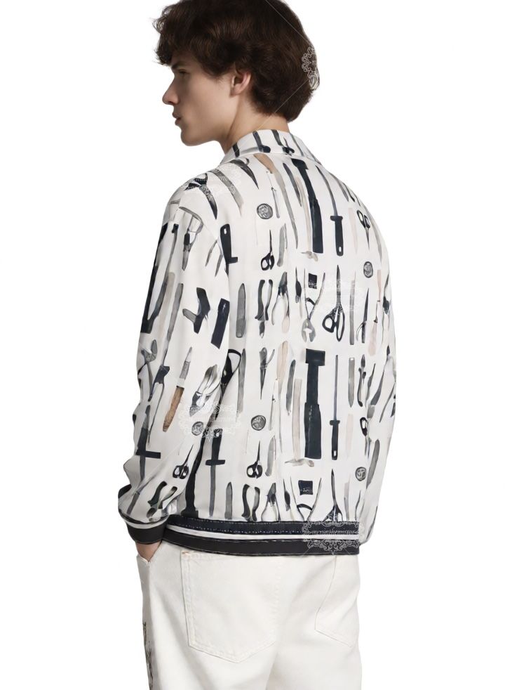 Kaus Barok Patung Monokrom | Galeri Mewah