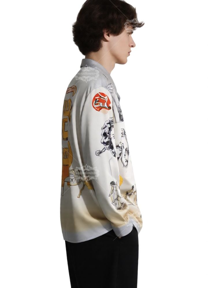 Kemeja Medusa Baroque yang Mewah | Celana Pendek Luxe Gelap