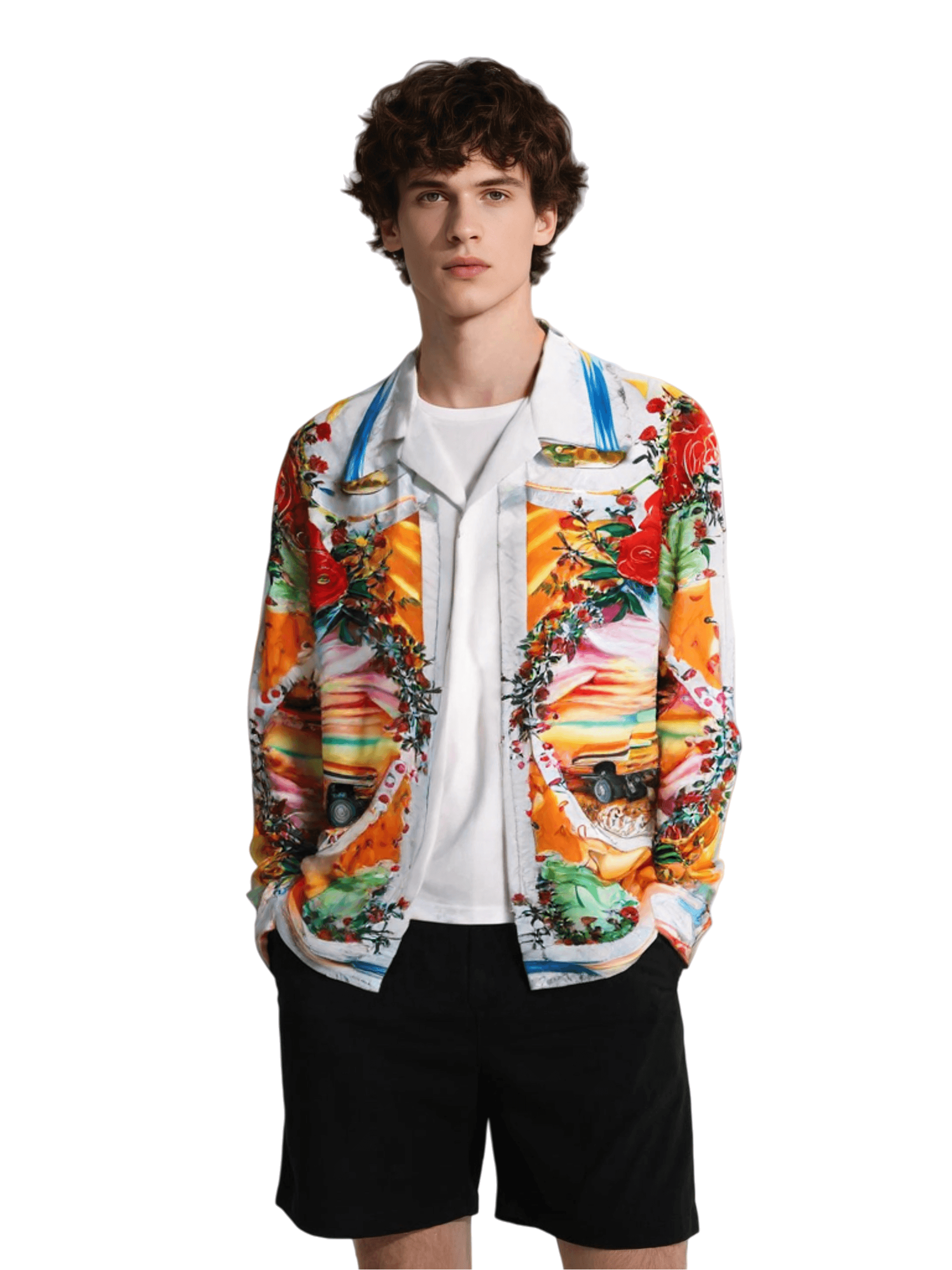 Kaos Luxe Crest Alami Hijau Putih | Galeri Mewah